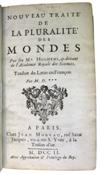 HUYGENS, CHRISTIAN. Nouveau Traité de la Pluralité des Mondes.  1702